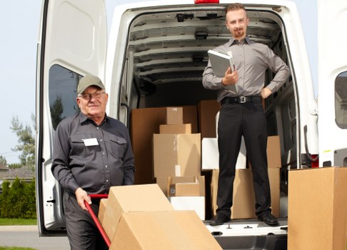 Man with van loading furniture for an Edgware move