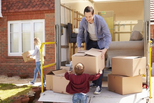 Removal team preparing for a home move in Edgware