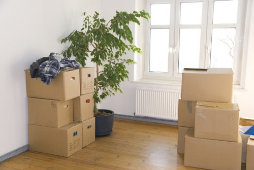 Checklist and wrapping materials used for organised moving preparation