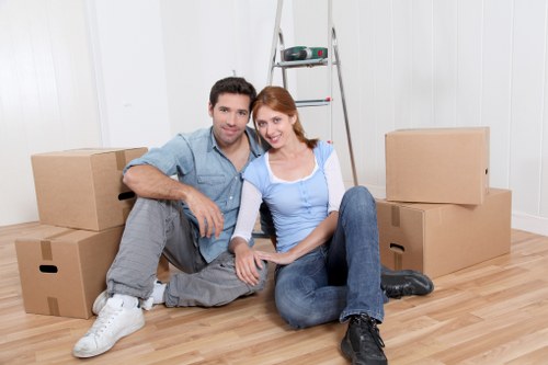 Van loading with careful manual handling and safety checks
