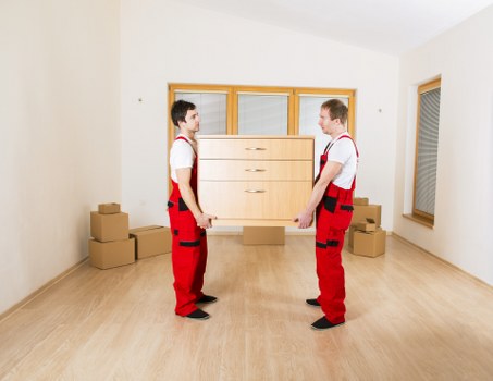 Careful loading of household items during a same day removal in Edgware